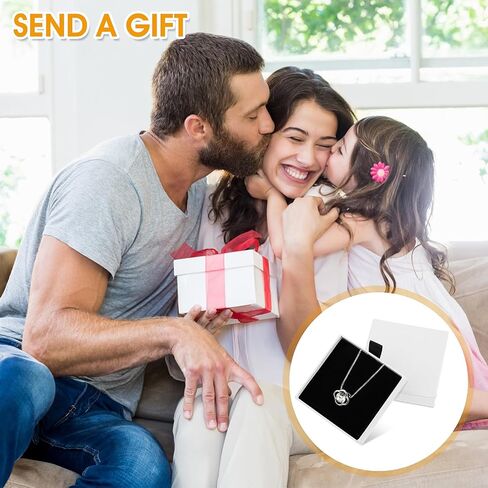 Yolev 2 Pack Jewelry Gift Boxes Cardboard Jewelry Boxes, 2.9x3.1x0.7Inch Small Gift Boxes for Bracelets Earrings Necklaces Jewelry Gift (Black) in Kuwait