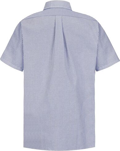 Red Kap Men's Standard Short Sleeve Executive Oxford Dress Shirt, Blue/White Stripe, X-Large in Saudi Arabia