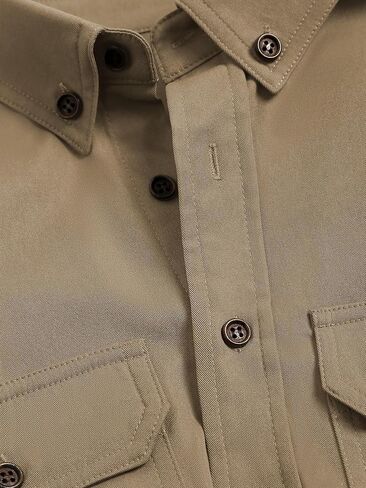 قميص رجالي من CALSUZ من الفلانيل بأزرار سفلية وأكمام طويلة منقوشة مع جيب وسترات قميص من الفلانيل غير رسمية فضفاضة in Kuwait