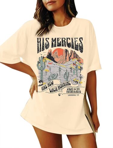 قمصان نسائية مسيحية كبيرة الحجم قمصان مسيحية ملهمة بإيمان يسوع تيشيرتات آية الكتاب المقدس كاجوال تي شيرت in Kuwait