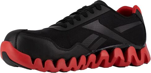 Reebok Men's Rb3016 Zig Pulse Work Safety Composite Toe Shoe Black and Red Industrial & Construction in Saudi Arabia