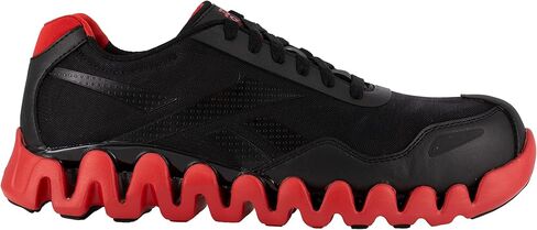 Reebok Men's Rb3016 Zig Pulse Work Safety Composite Toe Shoe Black and Red Industrial & Construction in Saudi Arabia