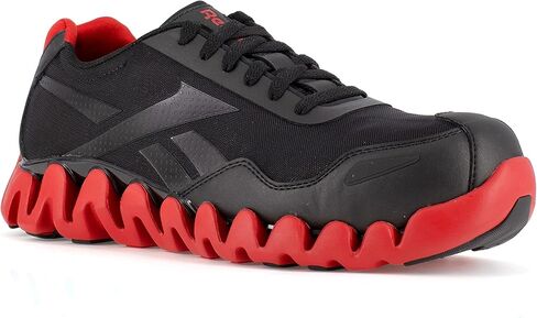 Reebok Men's Rb3016 Zig Pulse Work Safety Composite Toe Shoe Black and Red Industrial & Construction in Saudi Arabia