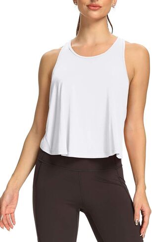 قمصان Mippo النسائية مفتوحة الظهر للتمرينات الرياضية ذات قصة متقاطعة من الخلف in Kuwait