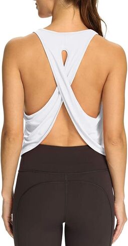 قمصان Mippo النسائية مفتوحة الظهر للتمرينات الرياضية ذات قصة متقاطعة من الخلف in Kuwait