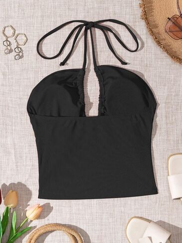 مبطن قطع علوية بدون أكمام للنساء حمالة صدر رياضية طويلة مضلع مثير Strappy بروتيل الرسن الخامس الرقبة عارية الذراعين أكمام كلوبوير in Kuwait