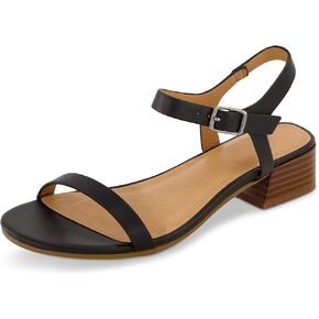 CUSHIONAIRE Women's Fontana one band block heel sandal +Memory Foam, Wide Widths Available
