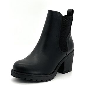 STYLISH S ABBY - Women's Platform Chelsea Ankle Boots Chunky Block Heel Lug Sole