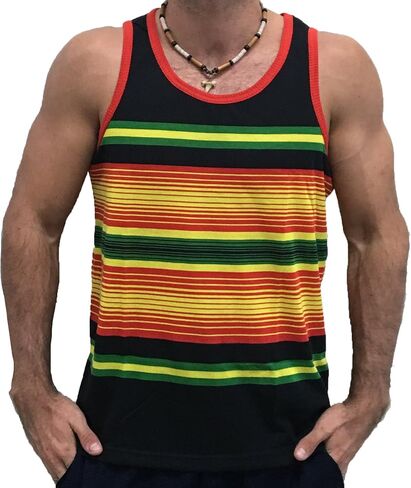 تي شيرت رجالي من Exist National American Rainbow Pride Colors Flag Muscle Tank Top in Kuwait