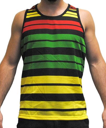 تي شيرت رجالي من Exist National American Rainbow Pride Colors Flag Muscle Tank Top in Kuwait