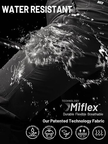 سروال MIER للرجال للمشي لمسافات طويلة في الهواء الطلق، سروال سفر من النايلون المقاوم للتمزق خفيف الوزن، سريع الجفاف، مقاوم للماء in Kuwait