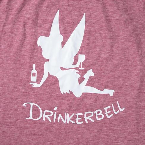 تينكربيل تانك توب للسيدات مضحك في حالة سكر الجنية قميص تينكربيل راسيرباك تانك تيز in Kuwait