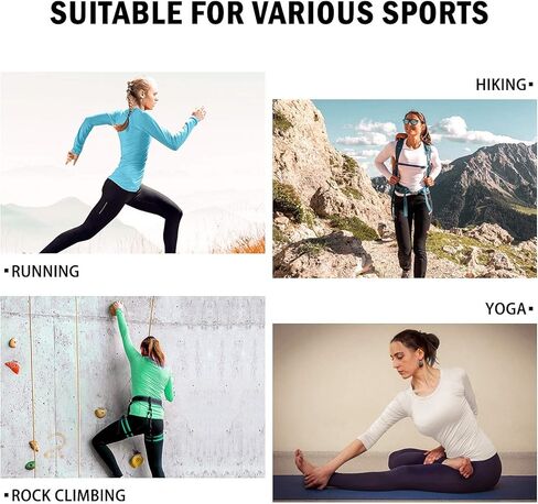 (الحجم: L) تي شيرت نسائي للجري بأكمام طويلة بعامل حماية من الأشعة فوق البنفسجية 50+، سريع الجفاف للحماية من أشعة الشمس فوق البنفسجية في الهواء الطلق in Kuwait