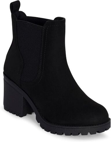 STYLISH S ABBY - Women's Platform Chelsea Ankle Boots Chunky Block Heel Lug Sole in Saudi Arabia