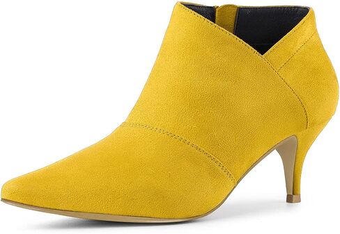 Allegra K Women's Pointed Toe Kitten Heel Cutout Ankle Boots in Saudi Arabia