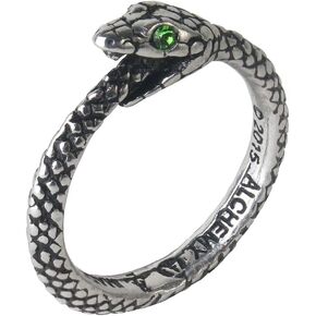Alchemy Gothic Ancient Symbol Of Eternity The Sophia Serpent Ring with Crystals - Size L/6 in Kuwait
