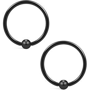 Ruifan 20G 8mm Nose Hoop Lip Eyebrow Tongue Helix Tragus Cartilage Septum Piercing Ring 2-8PCS