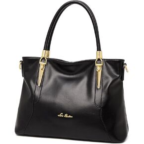 LAORENTOU حقيبة يد مصنوعة من جلد البقر للنساء ذات مقبض علوي محفظة سيدة حقائب جيوب كتب حقيبة كتف حقائب العمل in Kuwait