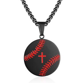 Rehoboth Baseball Athletes Jersey Number 0-99 Cross Pendant Necklace for Boys Girls Women Men 24 Inch (22"+2" Adjustable) Stainless Steel Chain PHILIPPIANS 4:13 on back I CAN DO ALL THINGS in Kuwait