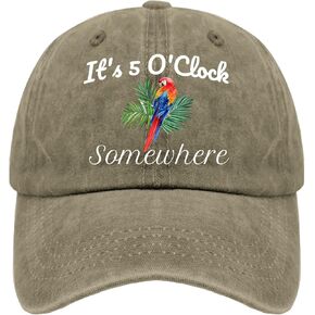 Jimmy Music Buffett Accessories Hats Its 5 Oclock Some Where Baseball Cap Mom Hat Pigment Black Womens Bucket