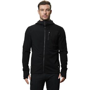 ZSOSBA Merino Wool Jacket Men's Zip Up Hoodie Coat Long Sleeve Hooded Sweatshirt for Hiking,Hunting,Cycling,Sports in Saudi Arabia