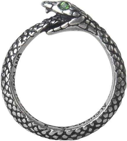 Alchemy Gothic Ancient Symbol Of Eternity The Sophia Serpent Ring with Crystals - Size L/6 in Kuwait
