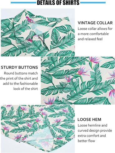 بدلة قميص هاواي للرجال، قمصان بولو مطبوعة استوائية أنيقة، شورتات قصيرة قابلة للتنفس، ملابس شاطئ سريعة الجفاف in Kuwait