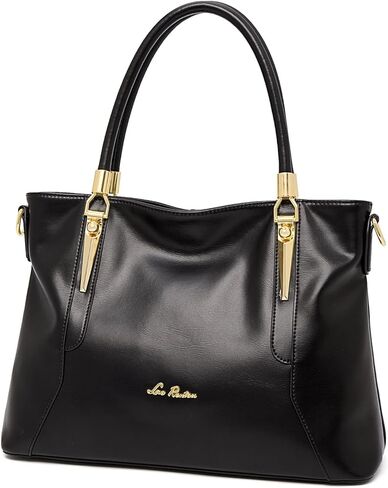 LAORENTOU حقيبة يد مصنوعة من جلد البقر للنساء ذات مقبض علوي محفظة سيدة حقائب جيوب كتب حقيبة كتف حقائب العمل in Kuwait