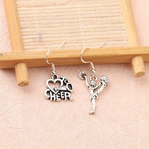 FUSTMW Cheer Charm Earring Cheerleading Earrings Gifts Cheer Jewelry Cheerleaders Gifts Cheer Coaches or Team in Saudi Arabia