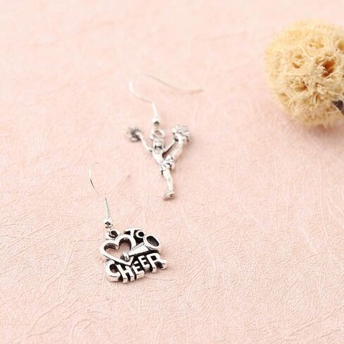 FUSTMW Cheer Charm Earring Cheerleading Earrings Gifts Cheer Jewelry Cheerleaders Gifts Cheer Coaches or Team in Saudi Arabia