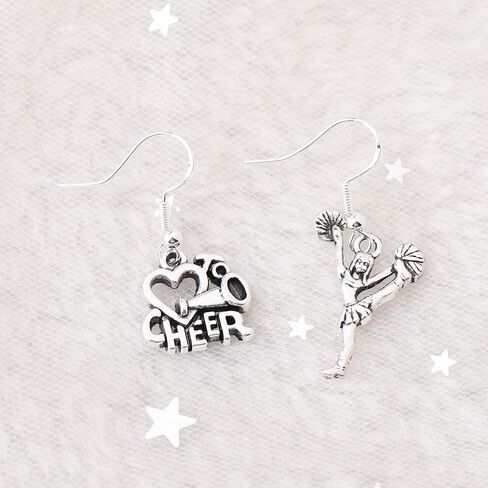 FUSTMW Cheer Charm Earring Cheerleading Earrings Gifts Cheer Jewelry Cheerleaders Gifts Cheer Coaches or Team in Saudi Arabia