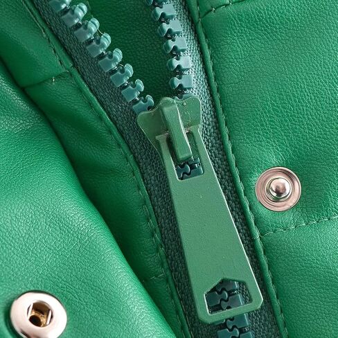 سترة نسائية من الجلد الصناعي منتفخة من KEOMUD سترة شتوية دافئة مبطنة بدون أكمام in Kuwait