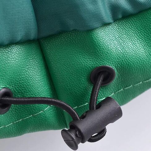 سترة نسائية من الجلد الصناعي منتفخة من KEOMUD سترة شتوية دافئة مبطنة بدون أكمام in Kuwait