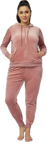 Yafanqi المرأة القطيفة رياضية 2 قطعة Sweatsuits طويلة الأكمام المخملية الركض الدعاوى الرياضية الزي رياضية البدلة in Kuwait