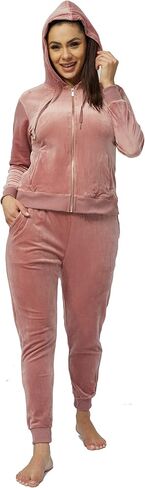 Yafanqi المرأة القطيفة رياضية 2 قطعة Sweatsuits طويلة الأكمام المخملية الركض الدعاوى الرياضية الزي رياضية البدلة in Kuwait