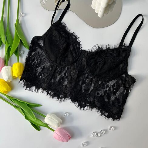 المرأة الدانتيل المخصر الأعلى كامي المحاصيل الأعلى السباغيتي حزام تانك القمم Bralette بوستير الأعلى in Kuwait