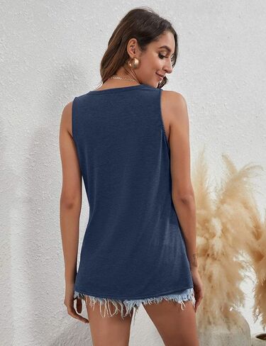 قمصان KIMSOONG Beach Tank Tops للسيدات صيفية برسومات شجرة النخيل لقضاء العطلات في هاواي بدون أكمام in Kuwait