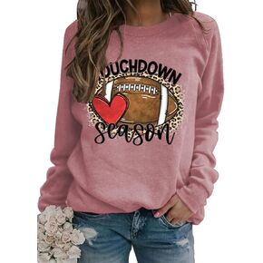 Touchdown Season Football Sweatshirt Women Game Day Football Pullover Shirts Football Lover Pullover Top
