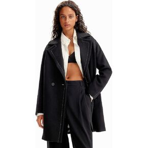 Desigual Women's Stitching Wool Coat
