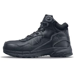 Shoes for Crews Piston Mid Aluminum Toe Unisex Work Shoe, Black