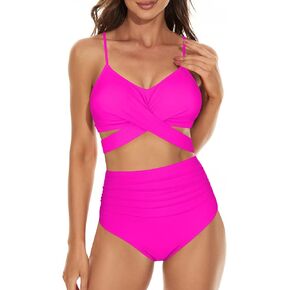 American Trend Womens High Waisted Bikini Swimsuits Push Up Bikini Sets Sexy Bathing Suits Two Piece Swimsuit