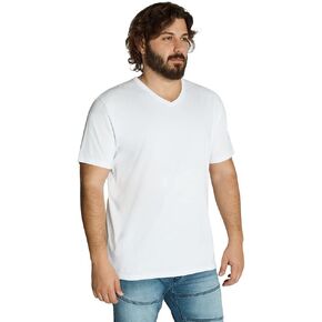 Johnny Bigg Men Essential 100% Cotton Short Sleeve V Neck Regular Fit Tee Black - Casual Top Fashion in Saudi Arabia