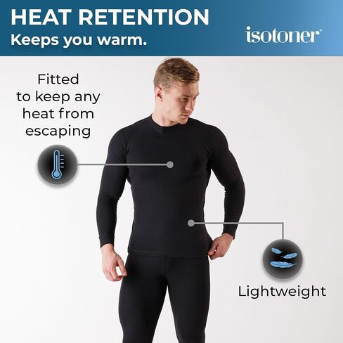 isotoner Mens Base Layer Set - Top & Bottom - Compression Shirts for Men, Compression Pants Men, Rash Guard for Men, Leggings in Saudi Arabia