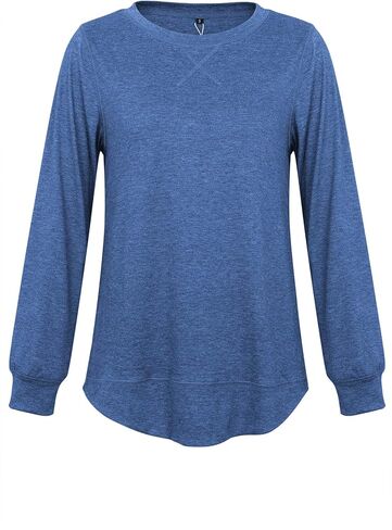 جوم ديزين بلوزة تونيك كاجوال فضفاضة باكمام قصيرة وفتحة جانبية للنساء in Kuwait