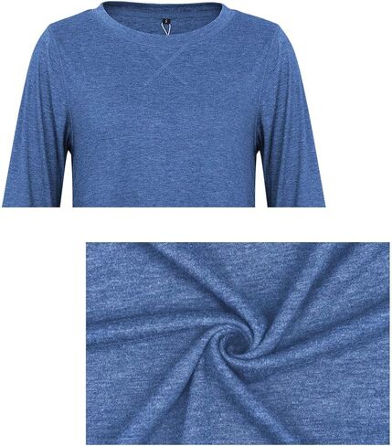 جوم ديزين بلوزة تونيك كاجوال فضفاضة باكمام قصيرة وفتحة جانبية للنساء in Kuwait