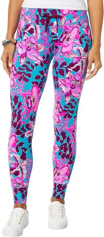 Lilly Pulitzer Womens Island Mid Rise Jogger Up Blue Rhapsody Orchid You Not XS 28 in Kuwait