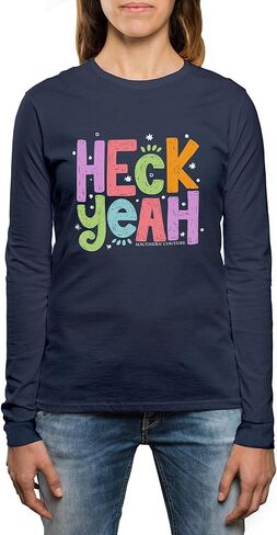 تي شيرت من القطن باللون الأزرق الداكن بأكمام طويلة من Southern Couture in Kuwait