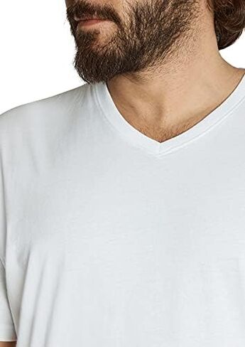 Johnny Bigg Men Essential 100% Cotton Short Sleeve V Neck Regular Fit Tee Black - Casual Top Fashion in Saudi Arabia