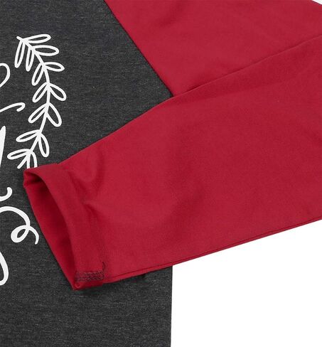 عيد ميلاد سعيد تي شيرت المرأة لديك نفسك عيد ميلاد سعيد قليلا قميص طويل الأكمام الجرافيك تيز عيد الميلاد البيسبول القمم in Kuwait