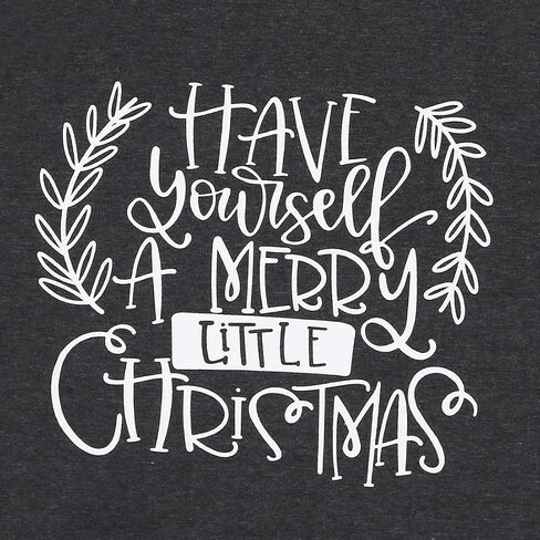 عيد ميلاد سعيد تي شيرت المرأة لديك نفسك عيد ميلاد سعيد قليلا قميص طويل الأكمام الجرافيك تيز عيد الميلاد البيسبول القمم in Kuwait